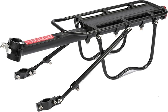 Abo ElGoukh & Maxlerz® Rear Bike Cargo Rack – Heavy-Duty Aluminum Quick-Release Luggage Carrier with Elastic Strap & Rear Reflector – Easy Installation, High Load Capacity, Fits MTB, Hybrid & Commuter Bicycles - Image 1